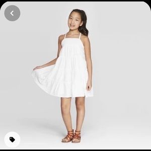 Girls Seersucker A line Dress